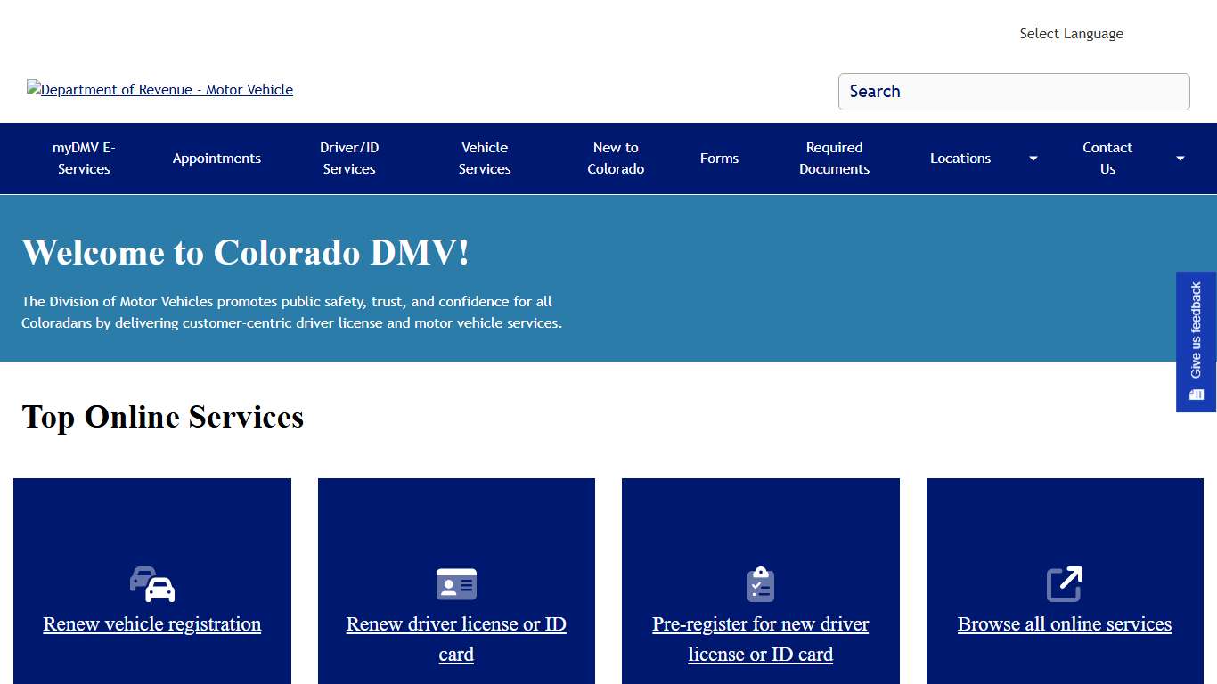 Home | Department of Revenue - Motor Vehicle