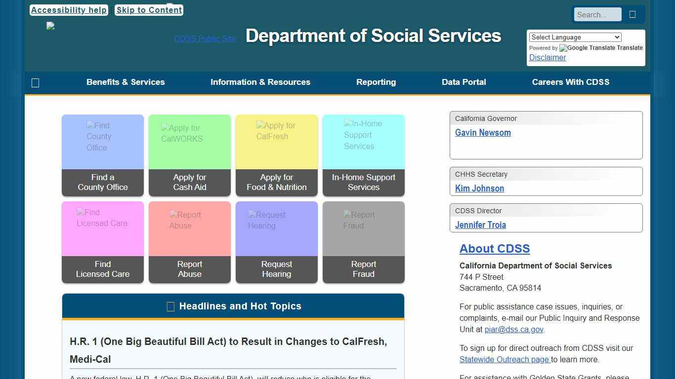 Home | California Dept. of Social Services